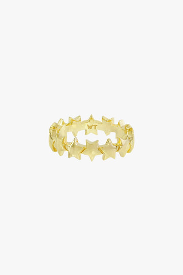 Star Pinky Band Ring in Gold