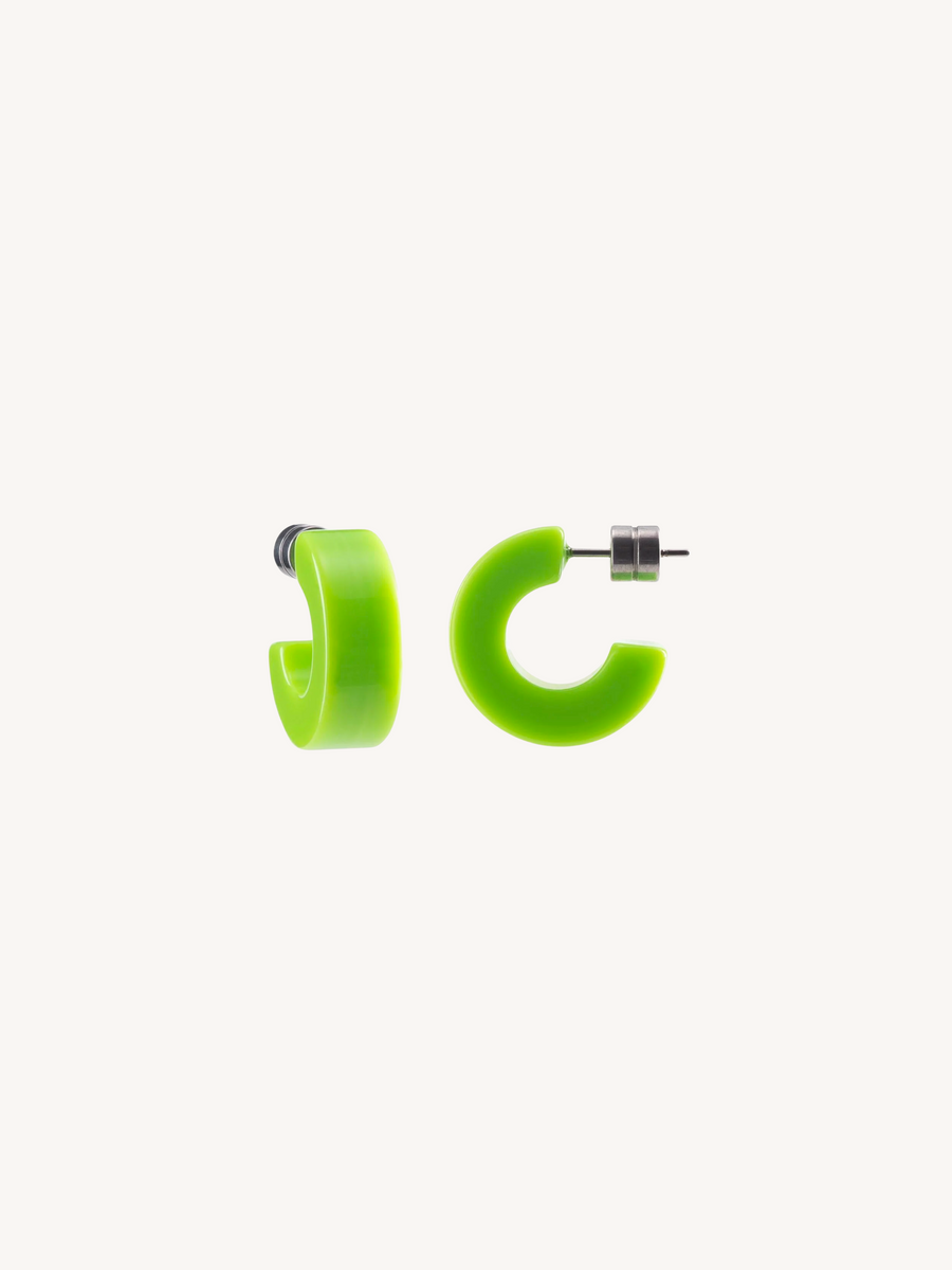 Muse Hoops in Neon Green