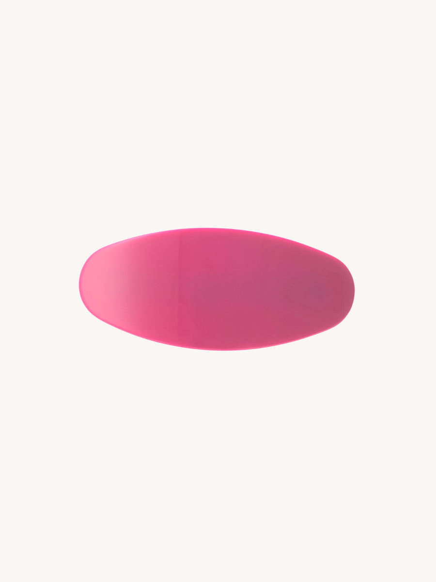 Jumbo Oval Clip in Neon Pink