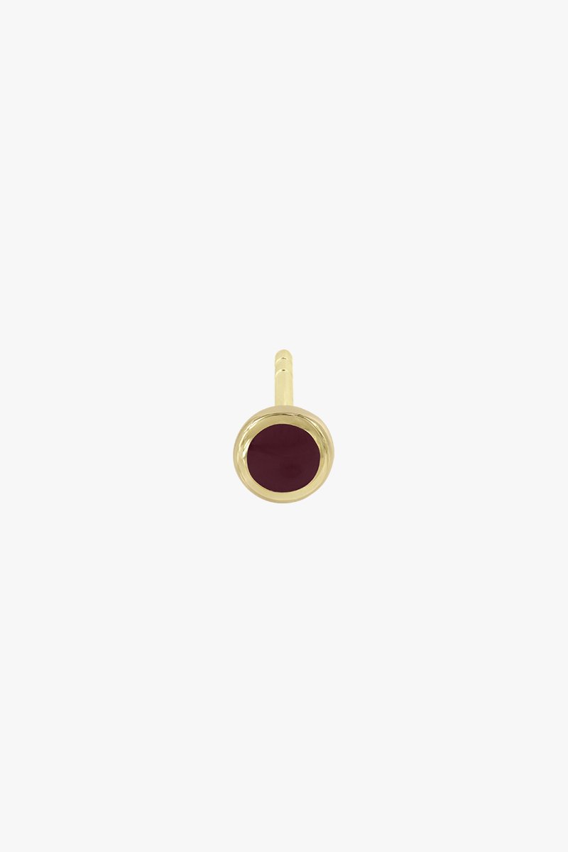 Bordeaux Rose Stud Earring in Gold