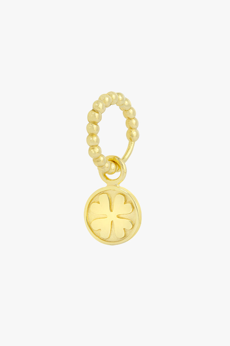 Clover Club Coin Earring in Gold