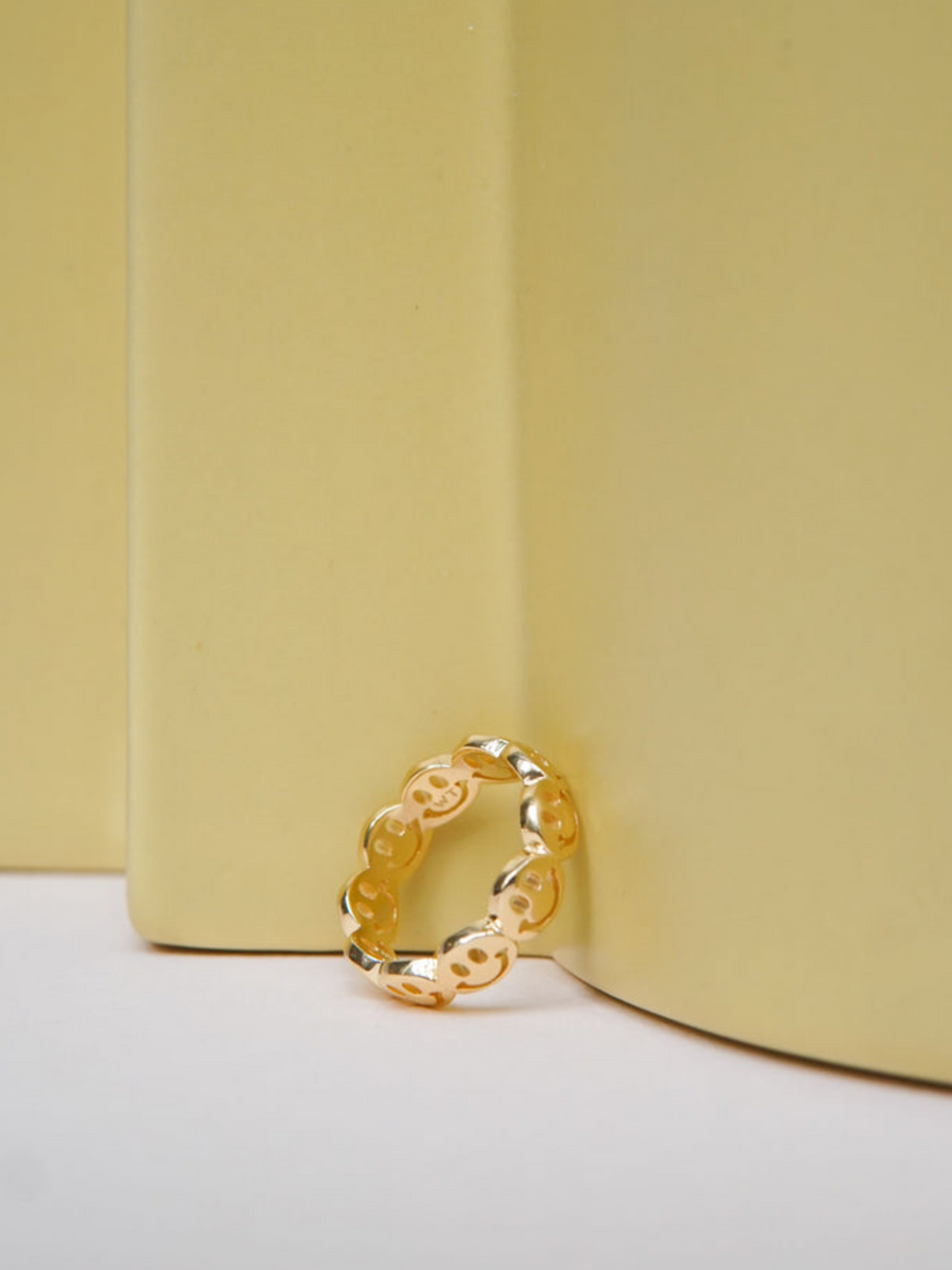 Smiley Ring Gold