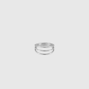 Simple Ring Trible in Silver