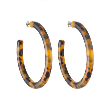 Bold Hoops in Classic Tortoise