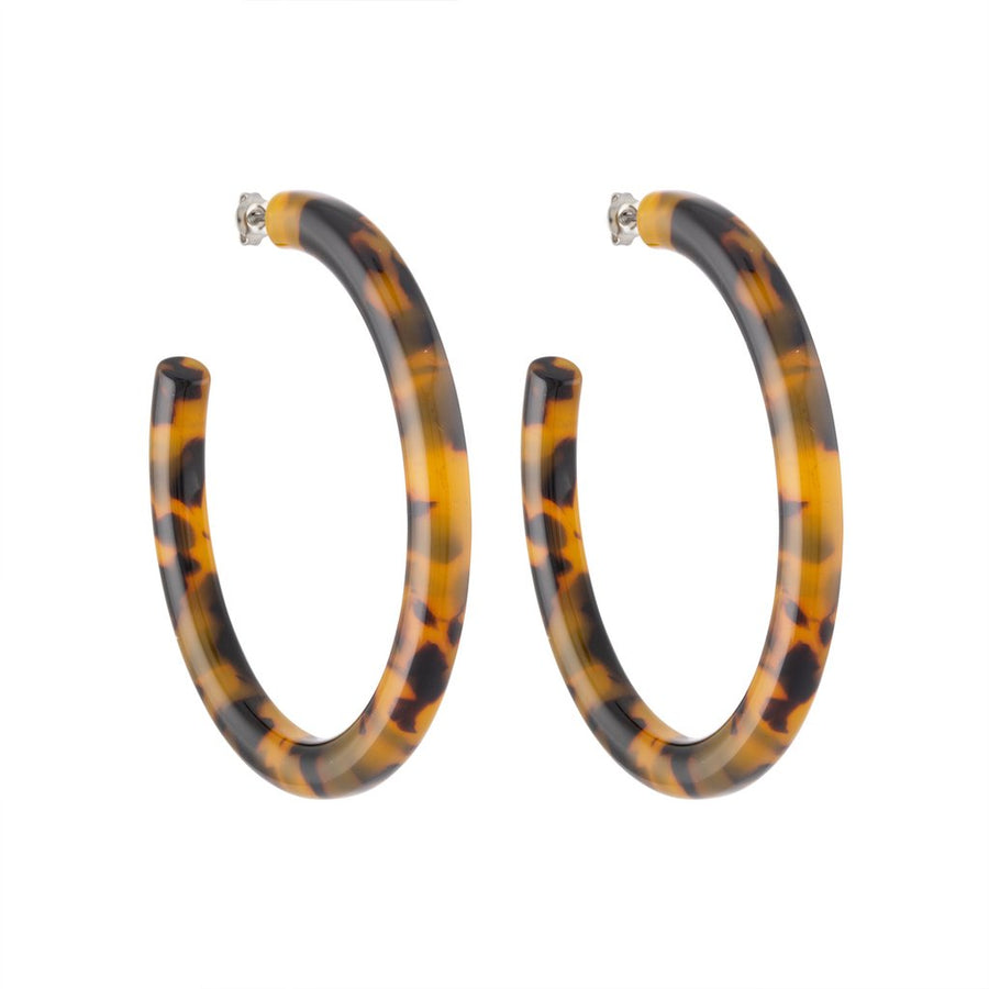 Bold Hoops in Classic Tortoise
