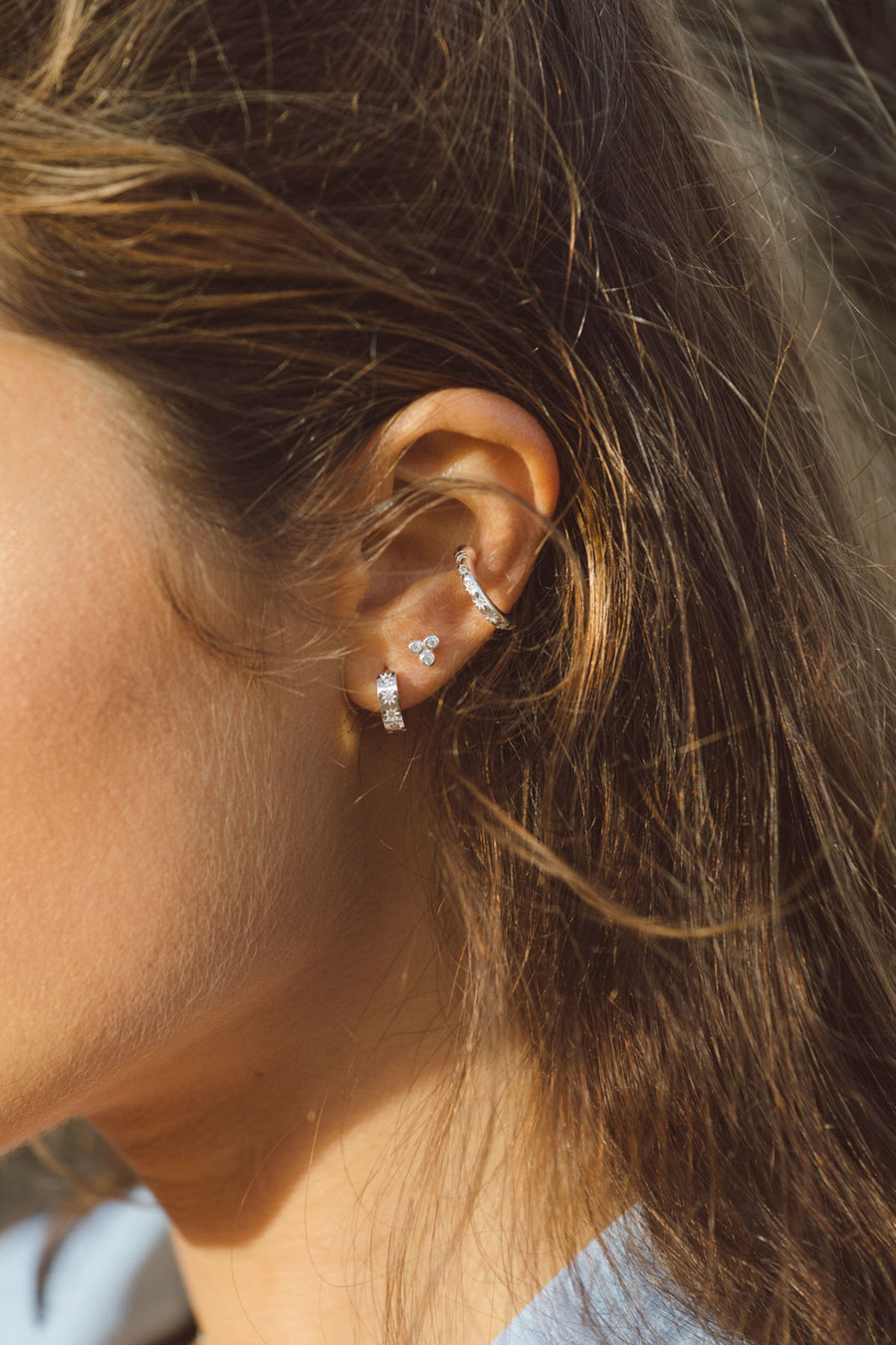 Multi Shine Stud in Silver