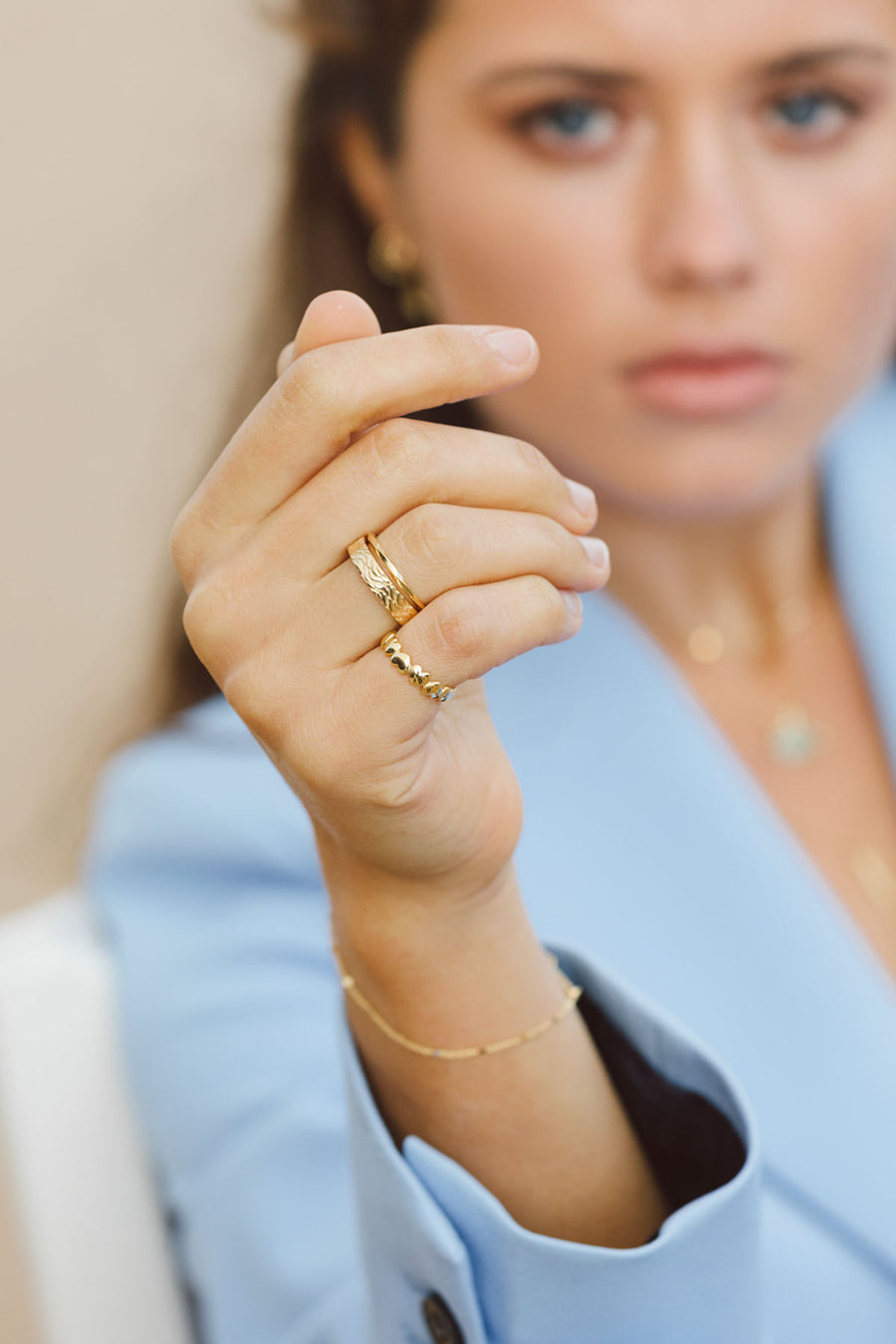 L’amour Pinky Ring in Gold