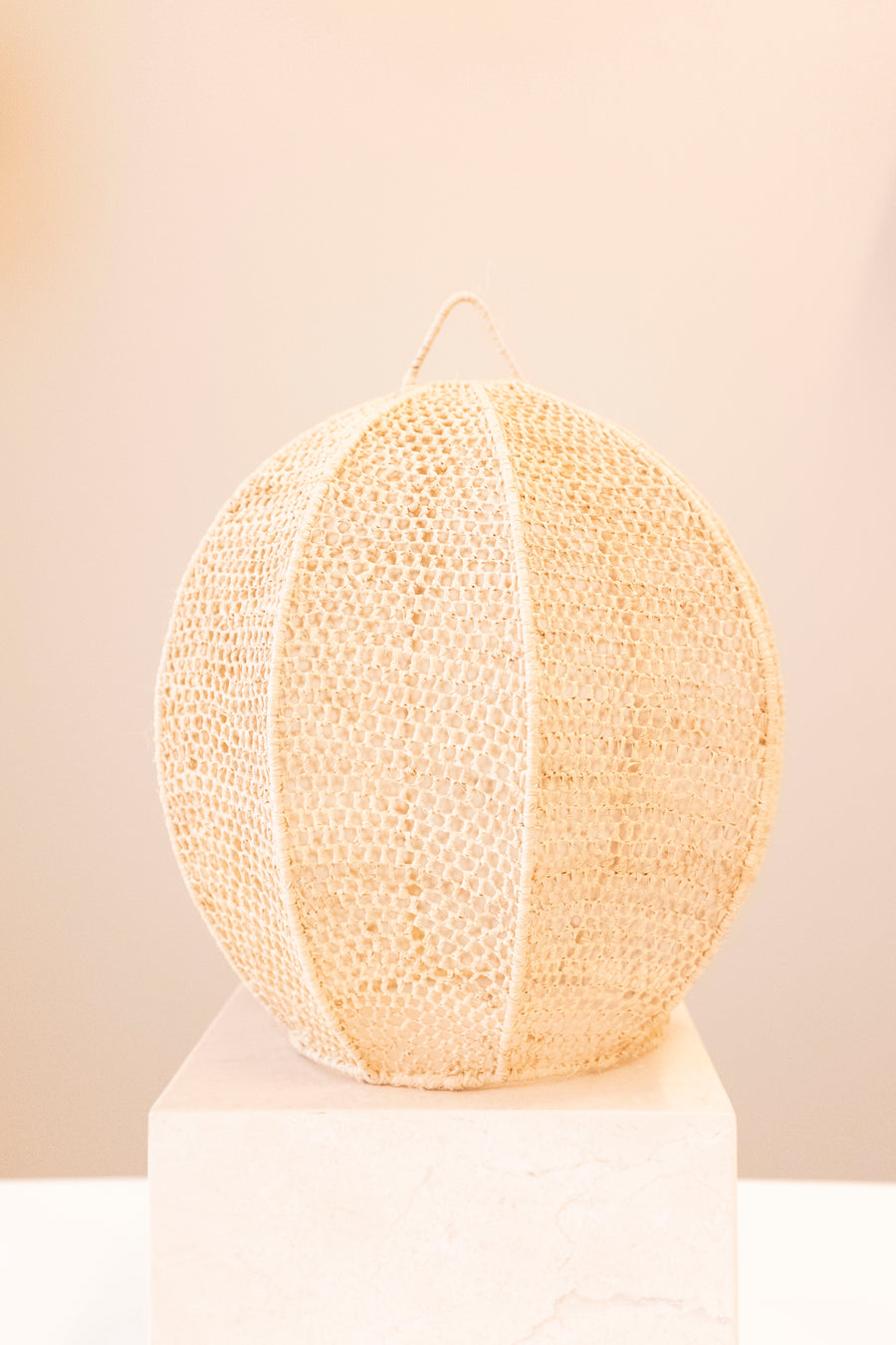 Raffia Lamp Oval Knitted