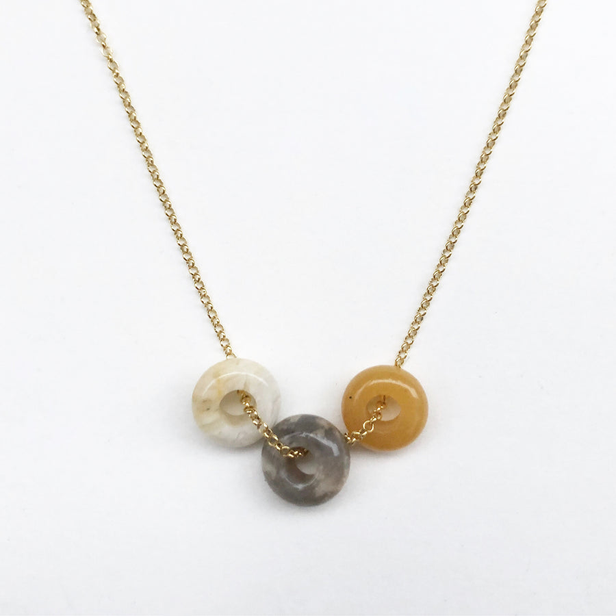 Fruit Loop Necklace Pineapple Mix in Gold