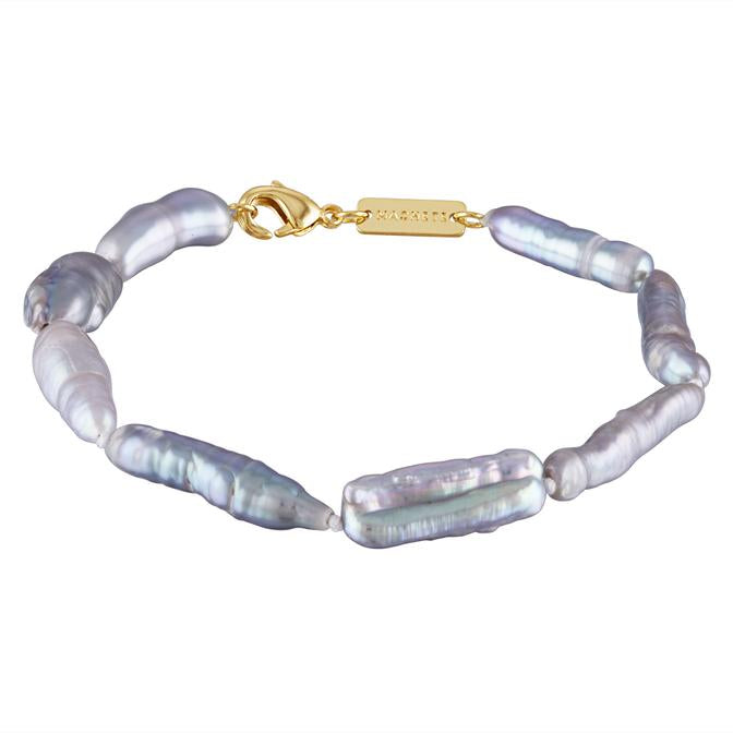 Gray Biwa Pearl Bracelet