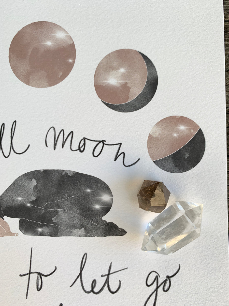 Full moon-time to let go again Postcard