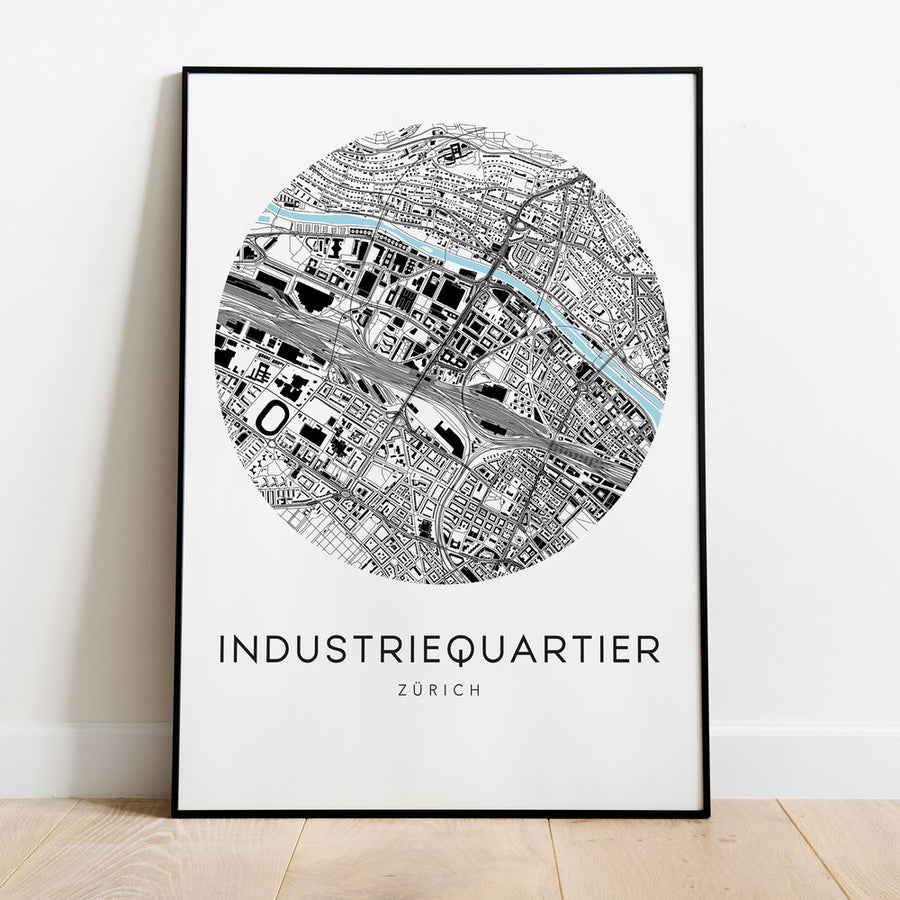 Zürich Industriequartier Map