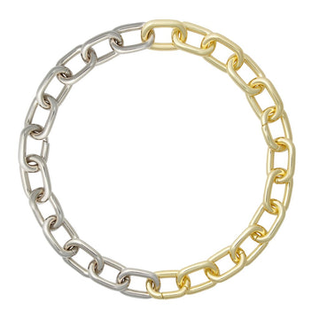 Interchangeable Statement Link Necklace in 14k Gold and Silver Split