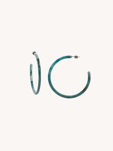 Large Hoops in Jadeite Green