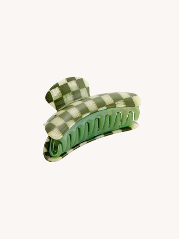 Grande Heirloom Claw in Green Checker