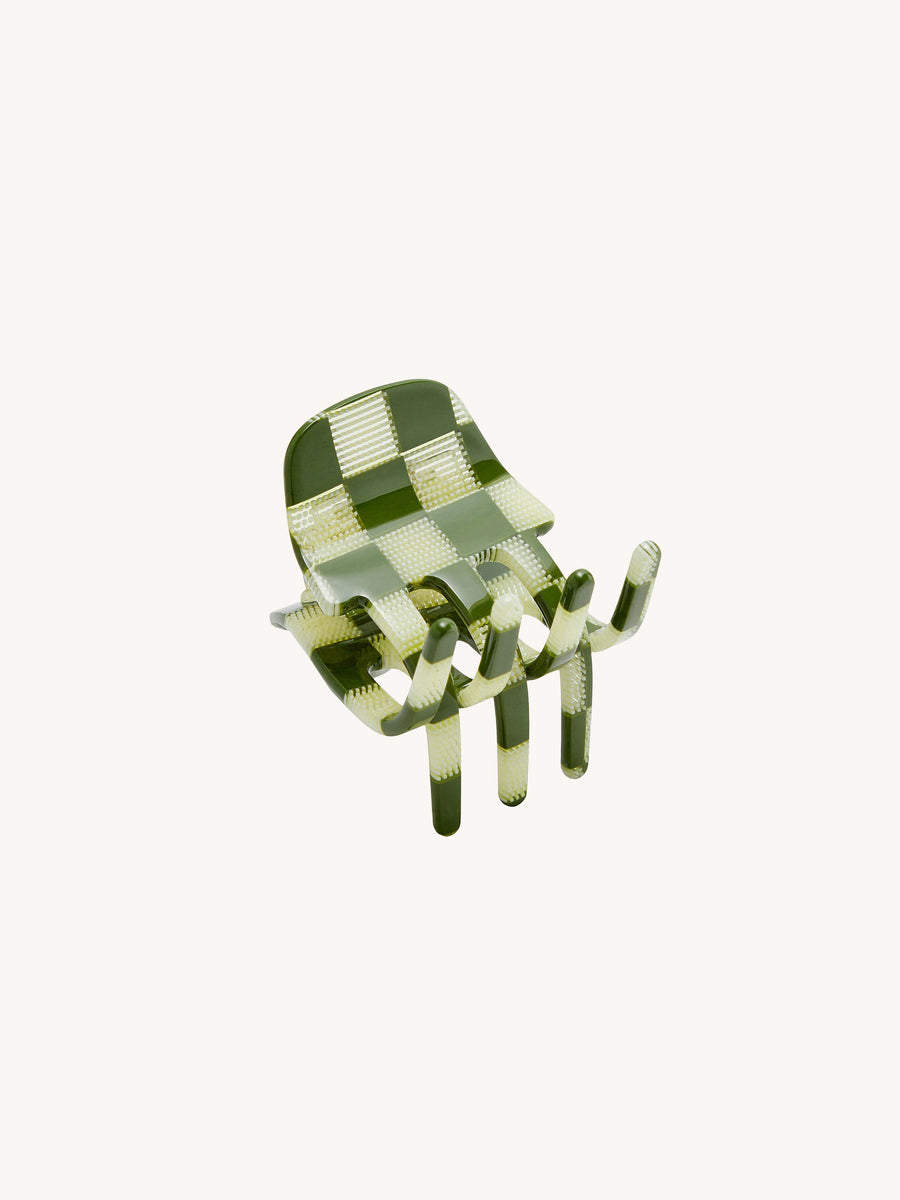 Mini Claw in Green Checker