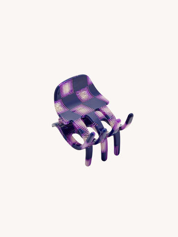 Mini Claw in Purple Checker