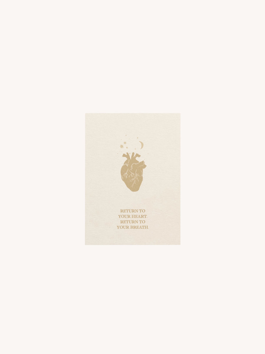Mini Card Return To Your Heart. Return To Your Breath.