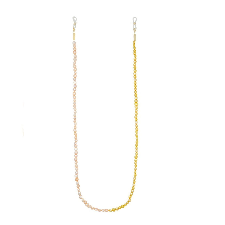 Mixed Freshwater Pearl Sunglass Chain in Yellow + Pink