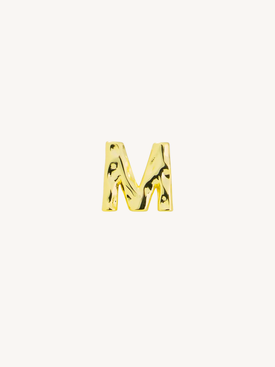 Monogram Letter Charm Stud Earrings