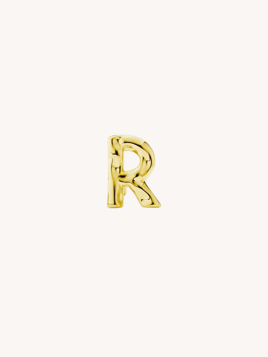 Monogram Letter Charm Stud Earrings