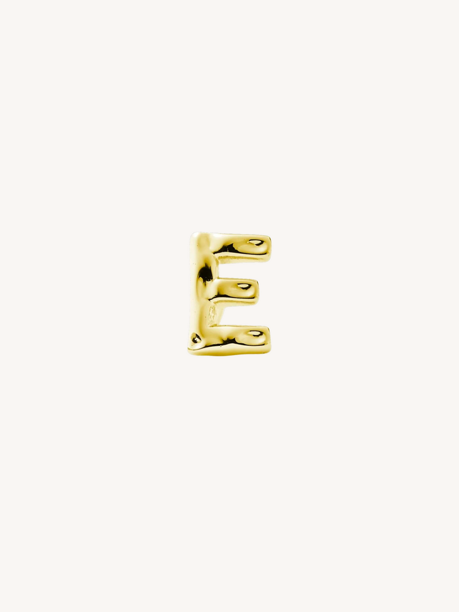 Monogram Letter Charm Stud Earrings