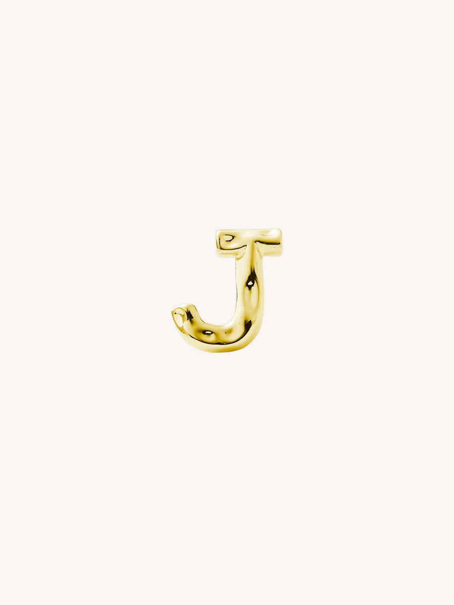 Monogram Letter Charm Stud Earrings