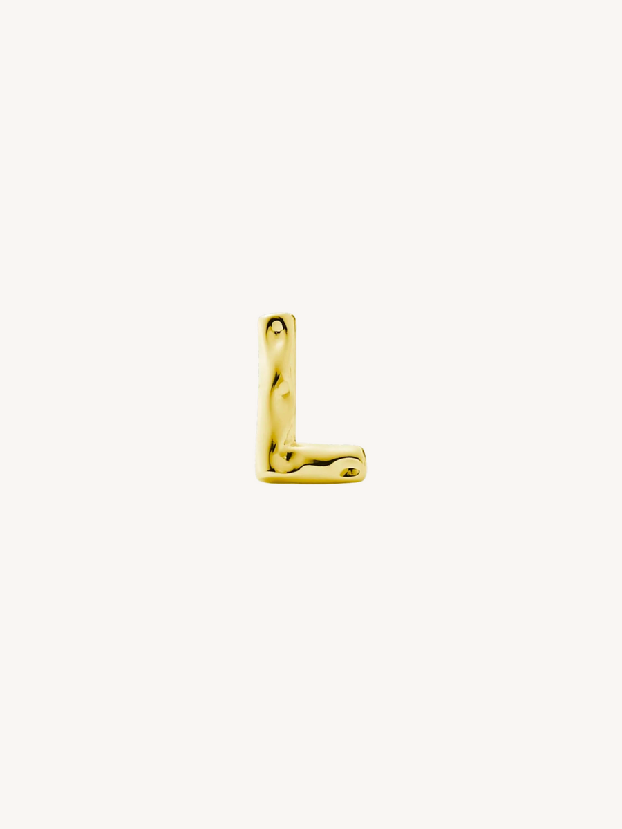 Monogram Letter Charm Stud Earrings