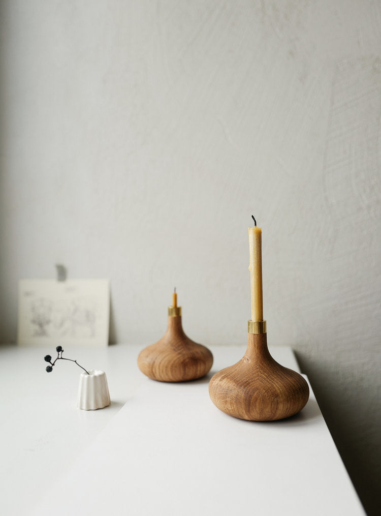 Oak Candle Holder