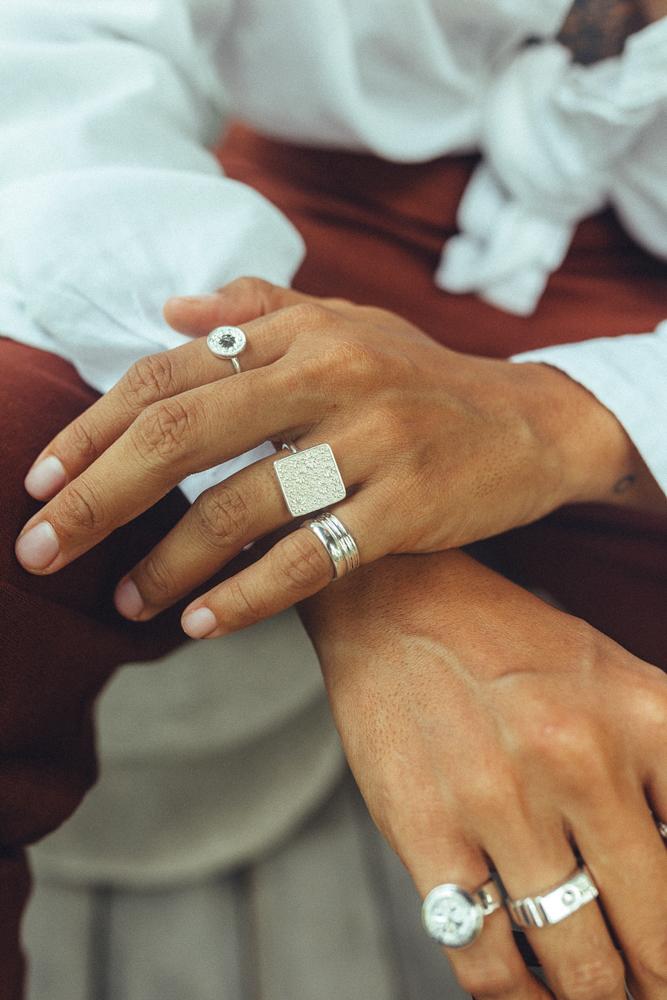 Pinky Band Ring in Silver