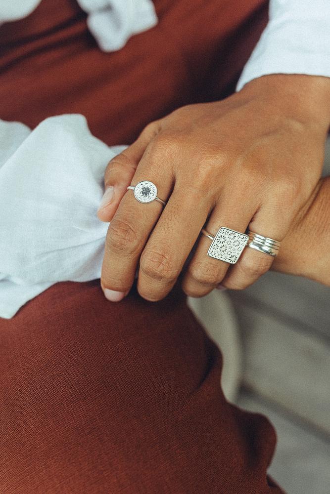 Pinky Band Ring in Silver