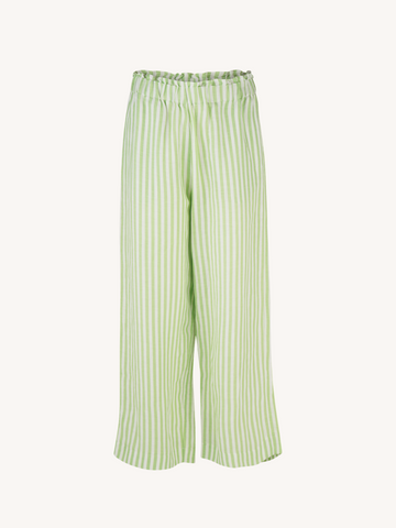 Beveren Linen Pants Matcha Striped