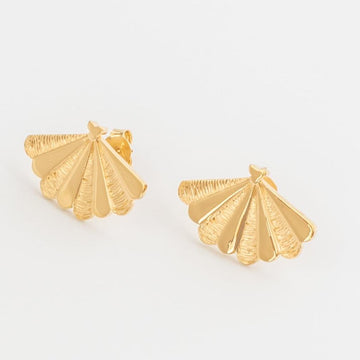 Santiago Shell Big Earrings in Gold