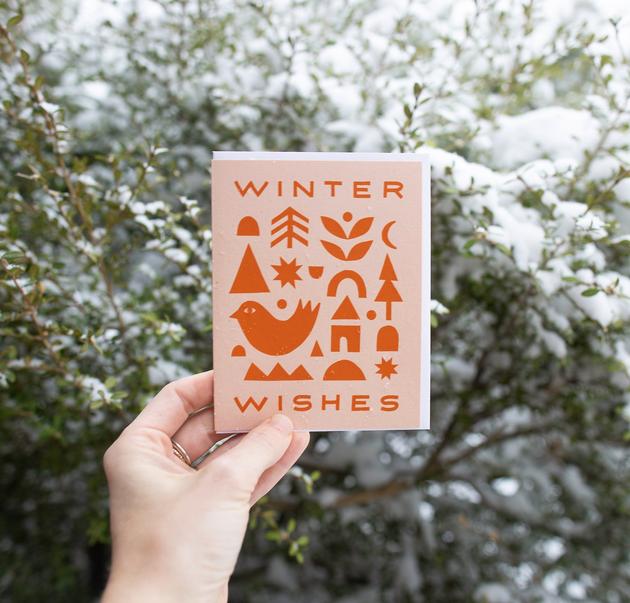 Winter Wishes Collage Card