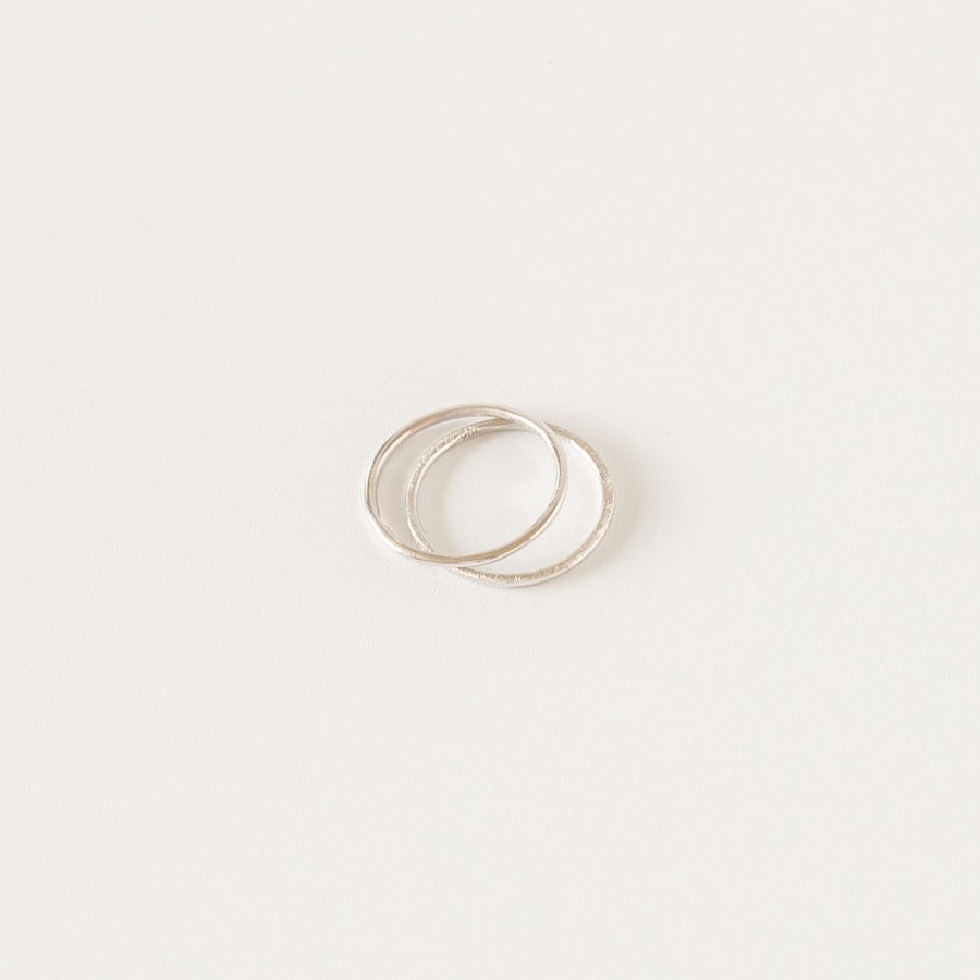 Essential Thin Ring in Silver Brushed