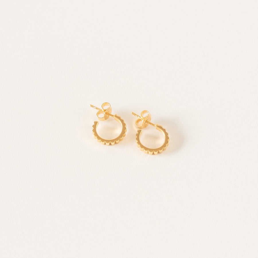 Ingranaggi Mini Hoop Earrings in Gold