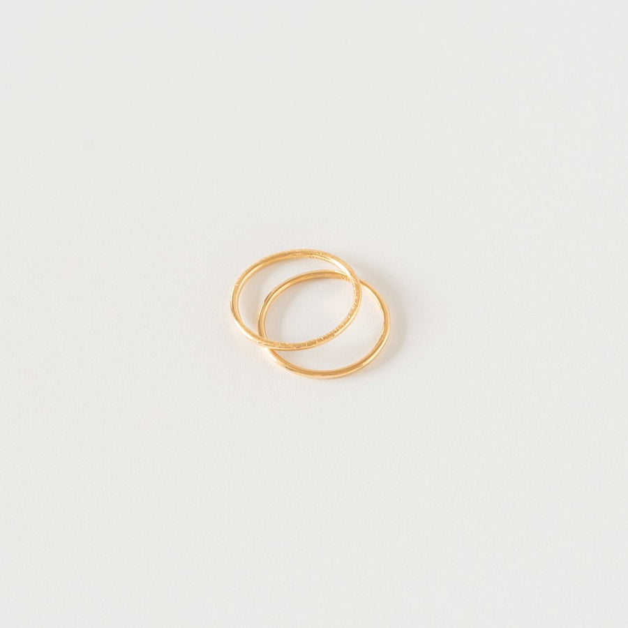 Essential Thin Ring in Gold Brushed