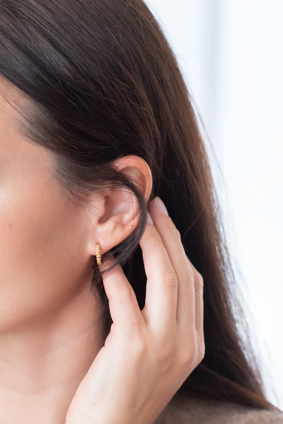 Ingranaggi Mini Hoop Earrings in Gold