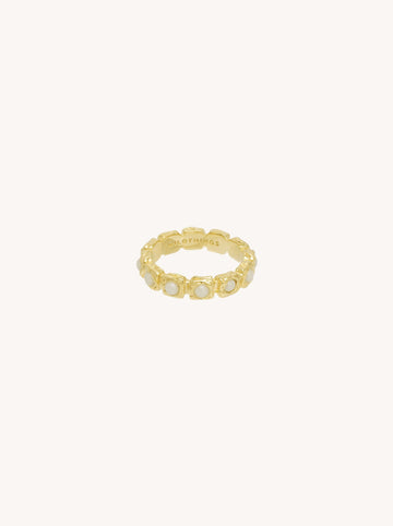 Pearl Eternity Ring in Gold