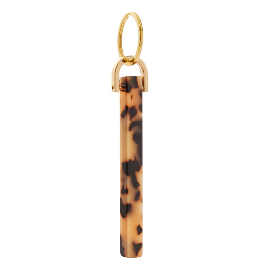 Bar Keychain in Blonde Tortoise