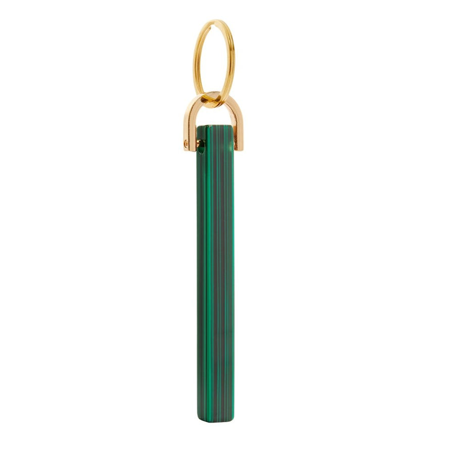 Bar Keychain in Malachite