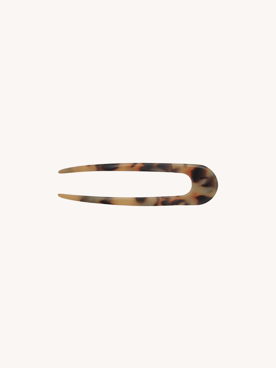 French Hair Pin in Blonde Tortoise