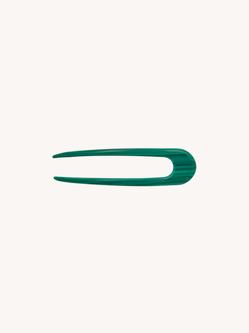 French Hair Pin in Malachite