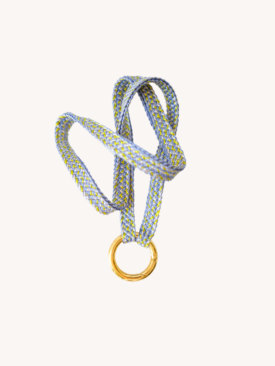 Keychain Band (no carabiner) - FATIMA - Blue Flower