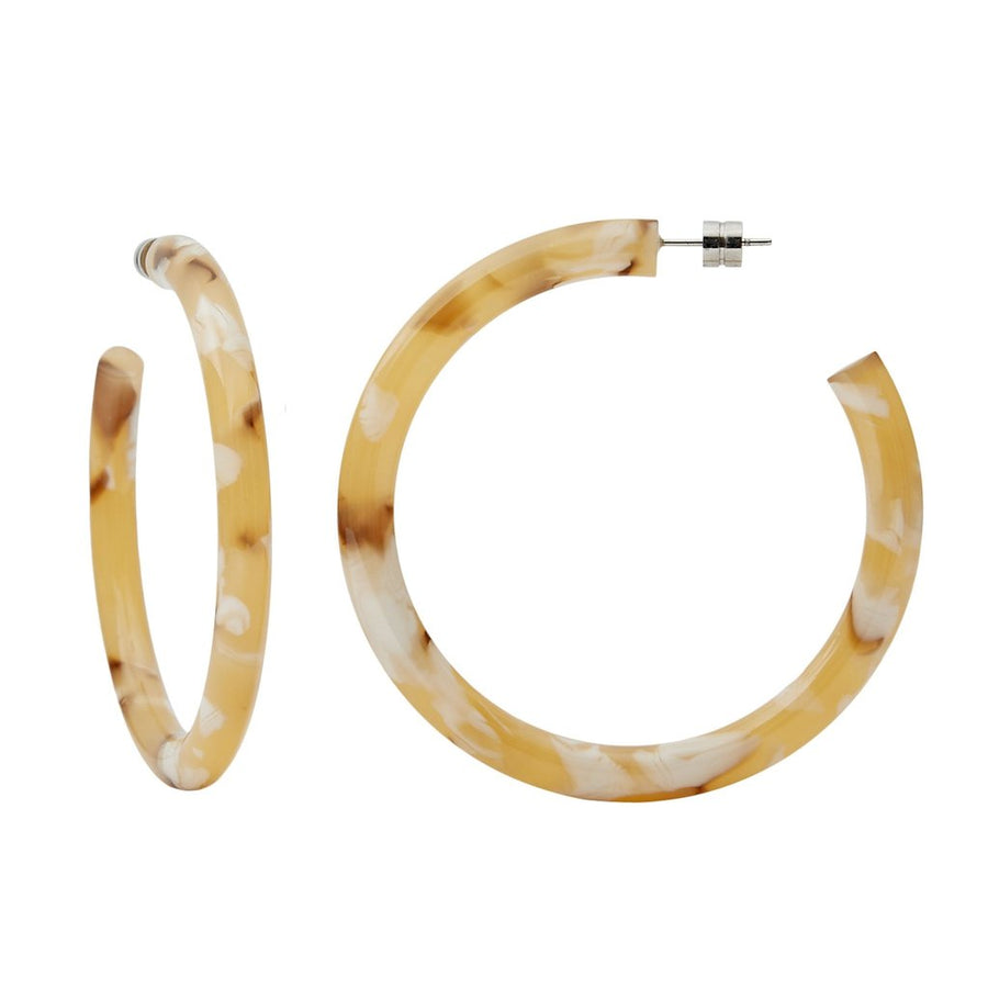 Bold Hoops in Mango Tortoise