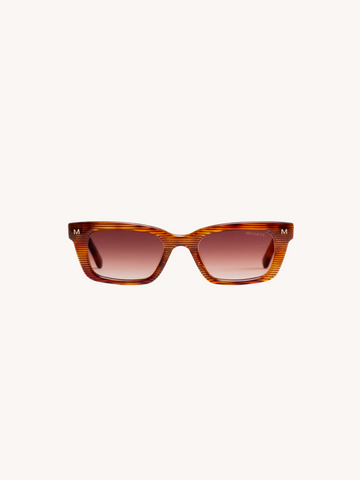 Ruby - Sunglasses in Dark Tortoise Stripe