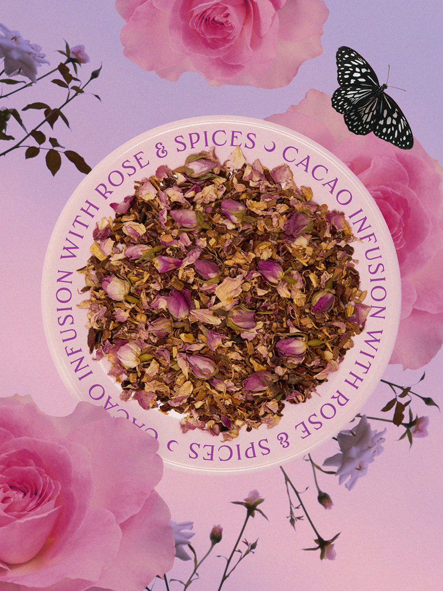Ayurvedic Herbal Tea - Intuition - Ceremonial Cacao & Double Rose