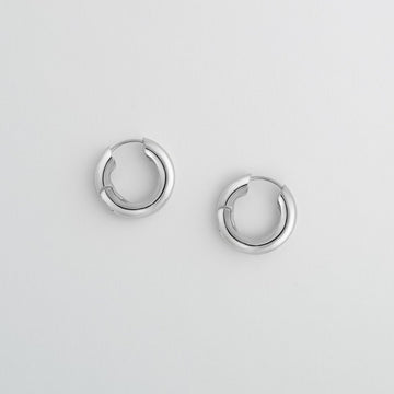 Chunky Hoops in Silver