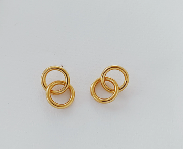 Double Trouble Earrings in Gold