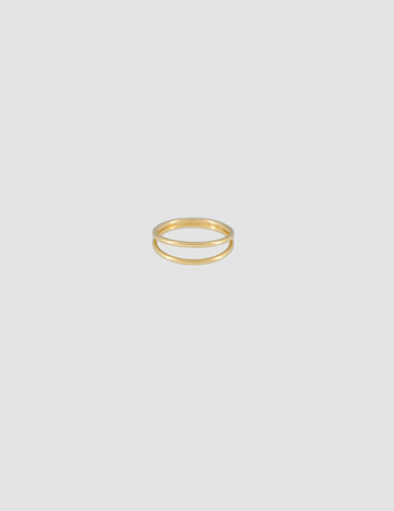 Simple Ring Double in Gold